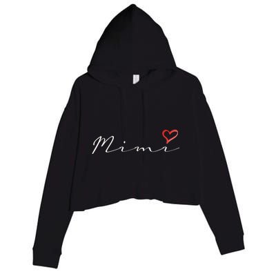 Mimi Grandma Grandmother Cute Mimi Gift Crop Fleece Hoodie