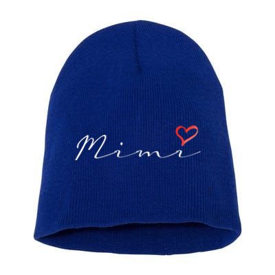 Mimi Grandma Grandmother Cute Mimi Gift Short Acrylic Beanie