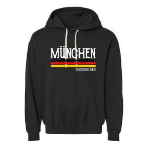 Munich Germany Gift Munchen Souvenir Garment-Dyed Fleece Hoodie