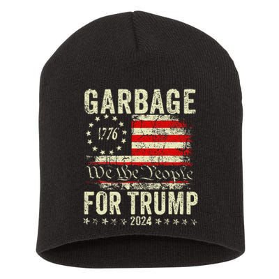 Make Garbage Great Again Garbage For Trump 2024 Gift Short Acrylic Beanie