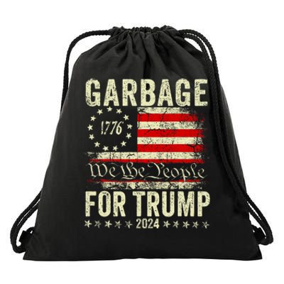 Make Garbage Great Again Garbage For Trump 2024 Drawstring Bag