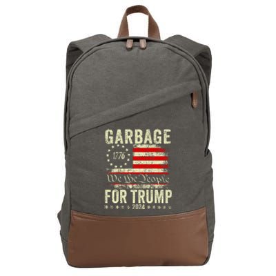 Make Garbage Great Again Garbage For Trump 2024 Cotton Canvas Backpack