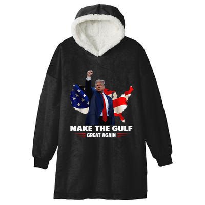 Make Gulf Great Again Funny Trump Gulf Of Mexico Hooded Wearable Blanket