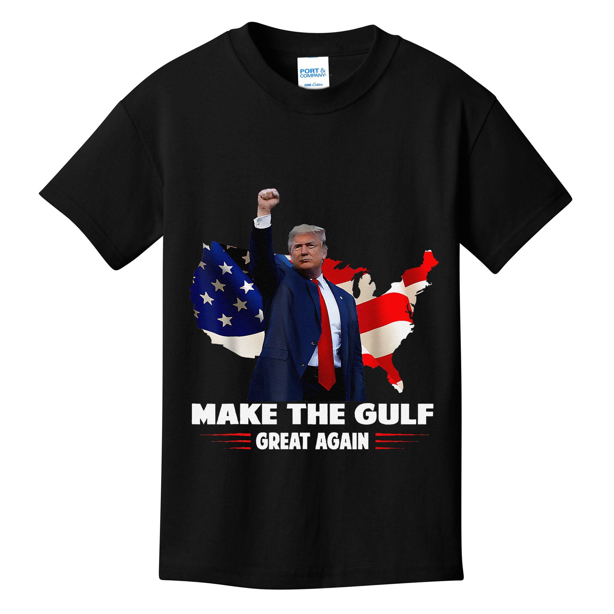 Make Gulf Great Again Funny Trump Gulf Of Mexico Kids T-Shirt