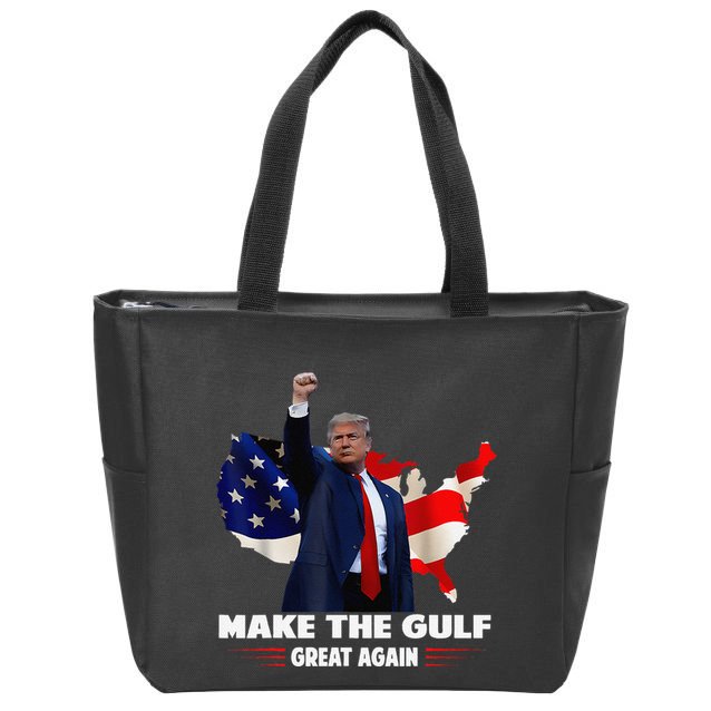 Make Gulf Great Again Funny Trump Gulf Of Mexico Zip Tote Bag