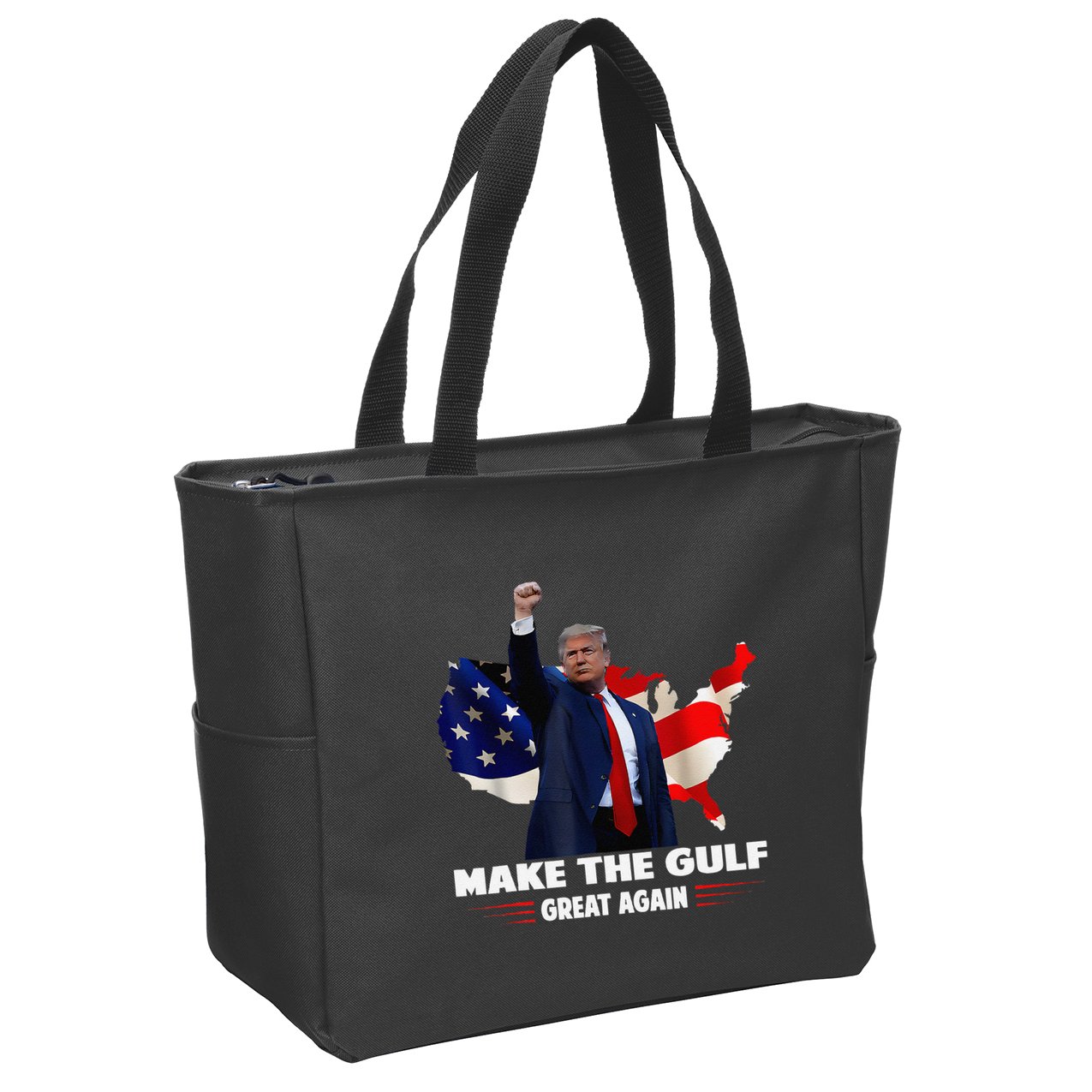 Make Gulf Great Again Funny Trump Gulf Of Mexico Zip Tote Bag