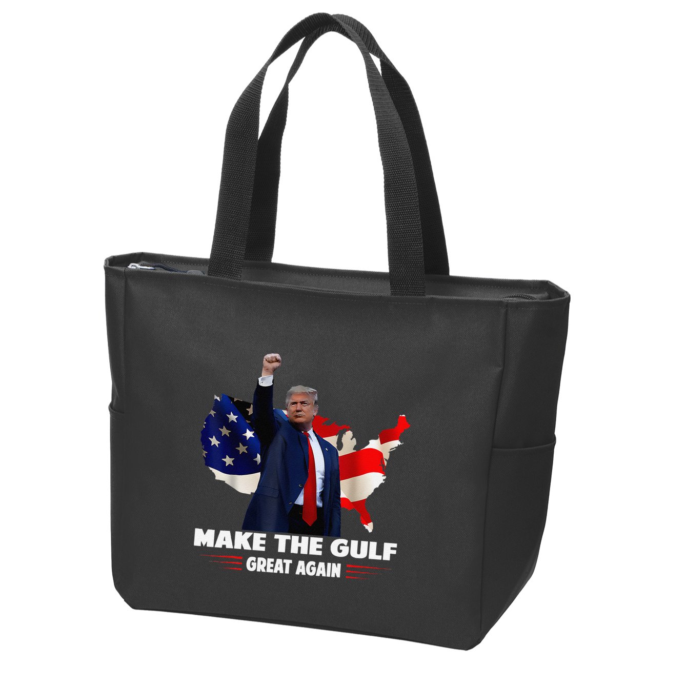 Make Gulf Great Again Funny Trump Gulf Of Mexico Zip Tote Bag