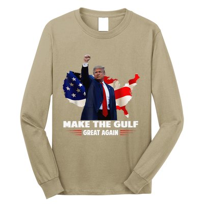 Make Gulf Great Again Funny Trump Gulf Of Mexico Long Sleeve Shirt