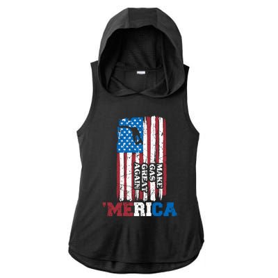 Make Gas Great Again Merica Petrol Pump Us Flag Great Gift Ladies PosiCharge Tri-Blend Wicking Draft Hoodie Tank