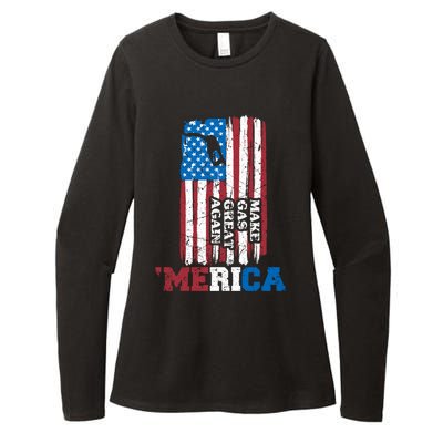 Make Gas Great Again Merica Petrol Pump Us Flag Great Gift Womens CVC Long Sleeve Shirt