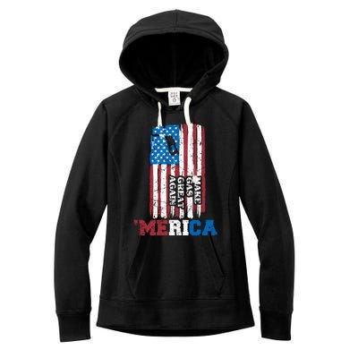 Make Gas Great Again Merica Petrol Pump Us Flag Great Gift Women's Fleece Hoodie