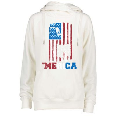 Make Gas Great Again Merica Petrol Pump Us Flag Great Gift Womens Funnel Neck Pullover Hood