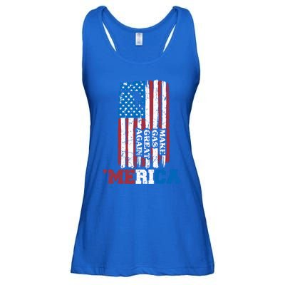 Make Gas Great Again Merica Petrol Pump Us Flag Great Gift Ladies Essential Flowy Tank