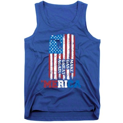 Make Gas Great Again Merica Petrol Pump Us Flag Great Gift Tank Top