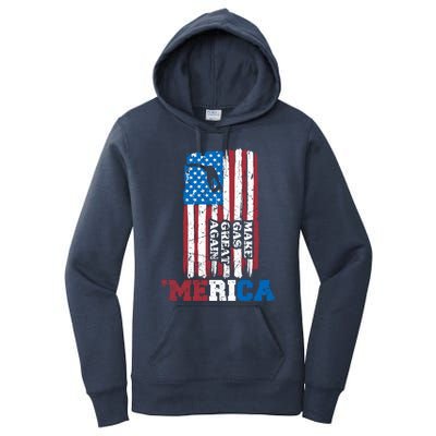 Make Gas Great Again Merica Petrol Pump Us Flag Great Gift Women's Pullover Hoodie