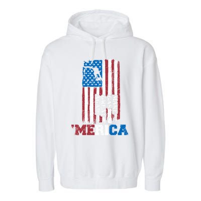 Make Gas Great Again Merica Petrol Pump Us Flag Great Gift Garment-Dyed Fleece Hoodie