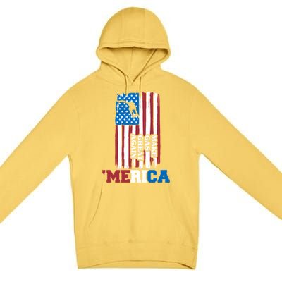 Make Gas Great Again Merica Petrol Pump Us Flag Gift Premium Pullover Hoodie