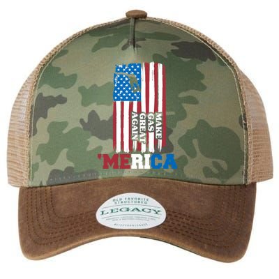 Make Gas Great Again Merica Petrol Pump Us Flag Gift Legacy Tie Dye Trucker Hat