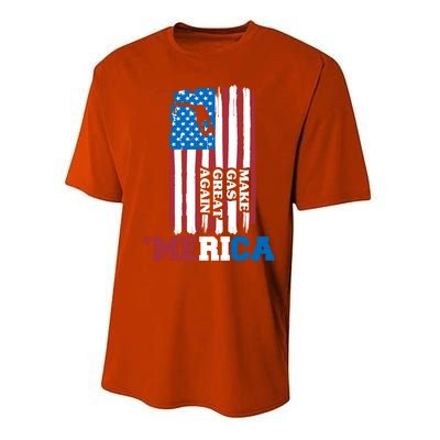 Make Gas Great Again Merica Petrol Pump Us Flag Gift Performance Sprint T-Shirt