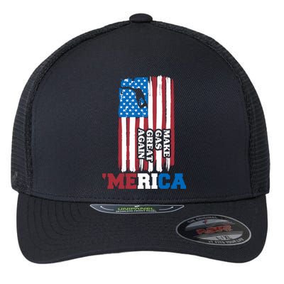 Make Gas Great Again Merica Petrol Pump Us Flag Gift Flexfit Unipanel Trucker Cap