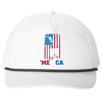 Make Gas Great Again Merica Petrol Pump Us Flag Gift Snapback Five-Panel Rope Hat