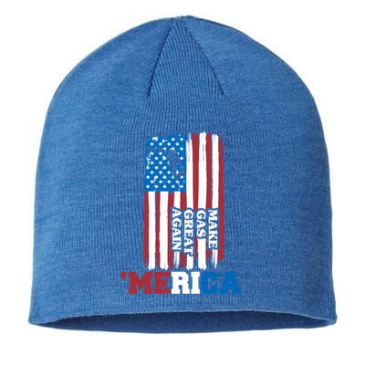 Make Gas Great Again Merica Petrol Pump Us Flag Gift Sustainable Beanie