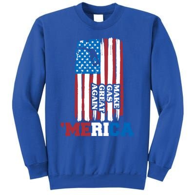 Make Gas Great Again Merica Petrol Pump Us Flag Gift Tall Sweatshirt