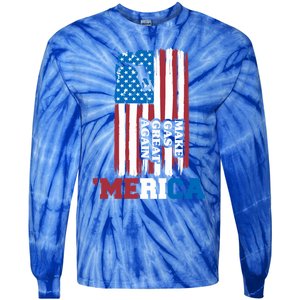 Make Gas Great Again Merica Petrol Pump Us Flag Gift Tie-Dye Long Sleeve Shirt