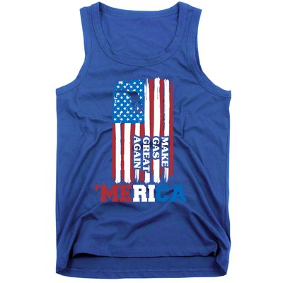 Make Gas Great Again Merica Petrol Pump Us Flag Gift Tank Top