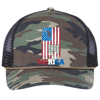 Make Gas Great Again Merica Petrol Pump Us Flag Gift Retro Rope Trucker Hat Cap