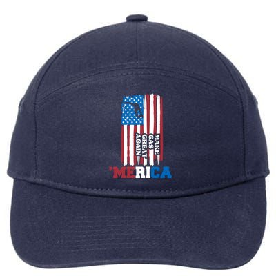 Make Gas Great Again Merica Petrol Pump Us Flag Gift 7-Panel Snapback Hat