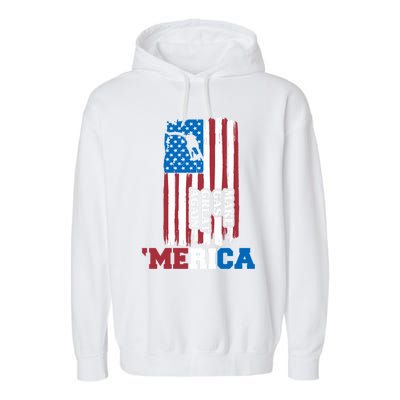 Make Gas Great Again Merica Petrol Pump Us Flag Gift Garment-Dyed Fleece Hoodie