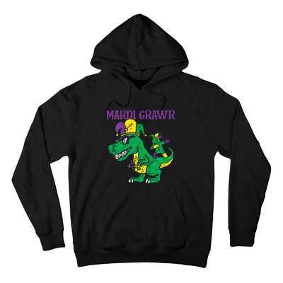 Mardi Gras Grawr Trex Voodoo Dab Dinosaur Hoodie