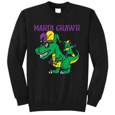 Mardi Gras Grawr Trex Voodoo Dab Dinosaur Sweatshirt