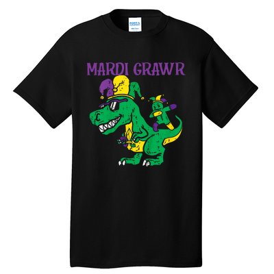 Mardi Gras Grawr Trex Voodoo Dab Dinosaur Tall T-Shirt