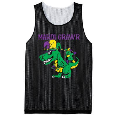 Mardi Gras Grawr Trex Voodoo Dab Dinosaur Mesh Reversible Basketball Jersey Tank