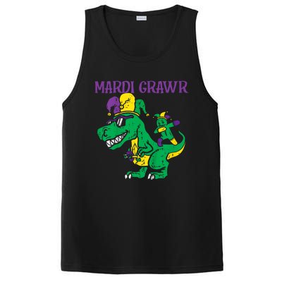 Mardi Gras Grawr Trex Voodoo Dab Dinosaur PosiCharge Competitor Tank