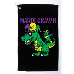 Mardi Gras Grawr Trex Voodoo Dab Dinosaur Platinum Collection Golf Towel