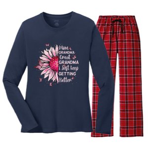 Mom Grandma Great Grandma I Just Keep Getting Better Mother Women's Long Sleeve Flannel Pajama Set 