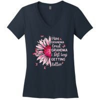 Mom Grandma Great Grandma I Just Keep Getting Better Mother Women's V-Neck T-Shirt