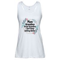 Mom Grandma Great Grandma I Just Keep Getting Better Ladies Essential Flowy Tank