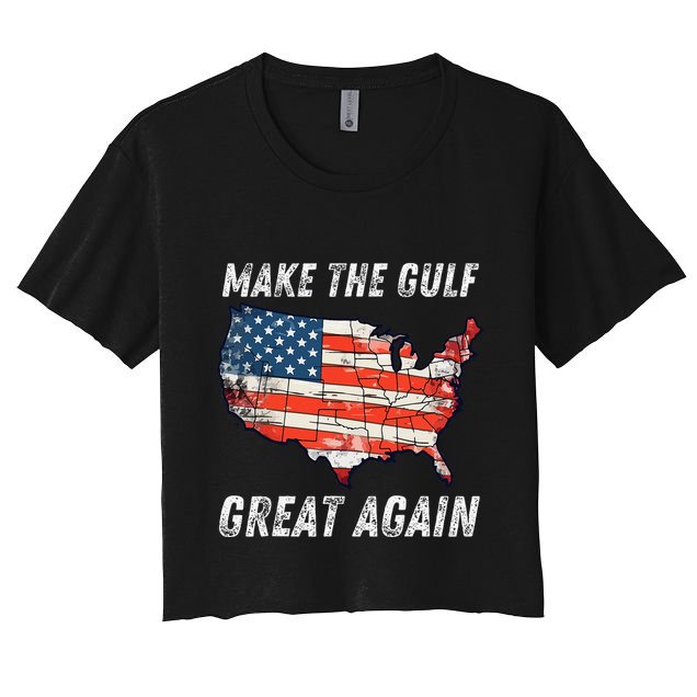 Make Gulf Great Again Trump Gulf Of Usa America Trump Crop Top