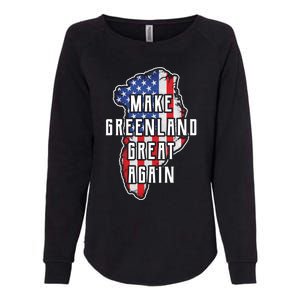 Make Greenland Great Again 51st State Usa Flag Retro Meaningful Gift Womens California Wash Sweatshirt