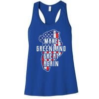 Make Greenland Great Again 51st State Usa Flag Retro Meaningful Gift Women's Racerback Tank