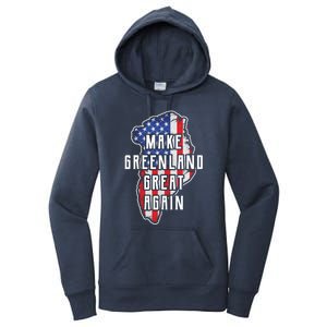 Make Greenland Great Again 51st State Usa Flag Retro Meaningful Gift Women's Pullover Hoodie