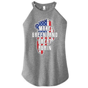 Make Greenland Great Again 51st State Usa Flag Retro Meaningful Gift Women's Perfect Tri Rocker Tank