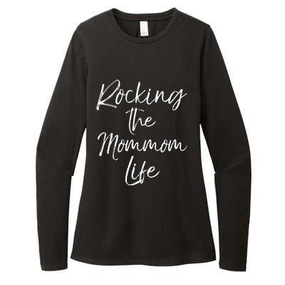 Music Grandma Gift From Grandkids Rocking The Mommom Life Womens CVC Long Sleeve Shirt