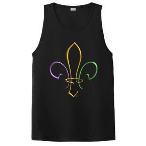 Mardi Gras Gold Purple Green Fleur De Lis Gift PosiCharge Competitor Tank