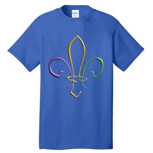 Mardi Gras Gold Purple Green Fleur De Lis Gift Tall T-Shirt