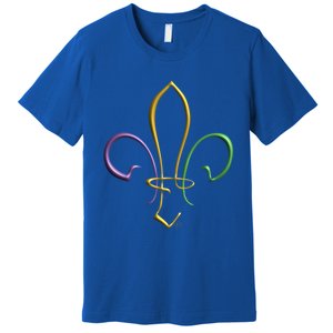 Mardi Gras Gold Purple Green Fleur De Lis Gift Premium T-Shirt